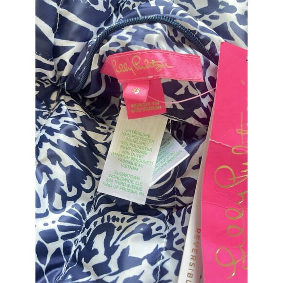 Lilly Pulitzer Marilee Reversible Puffer Jacket Sz 8 New - Picture 10 of 10